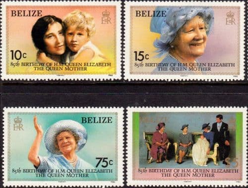 Belize 1985 Queen Mother Life and Times Set Fine Mint