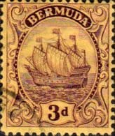 Bermuda 1910 King George V Galleon SG 49 Fine Used