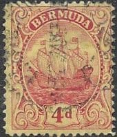 Bermuda 1910 King George V Galleon SG 49a Fine Used