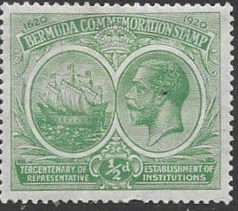 Bermuda 1920 King George V Institutions Tercentenary SG 60 Fine Mint