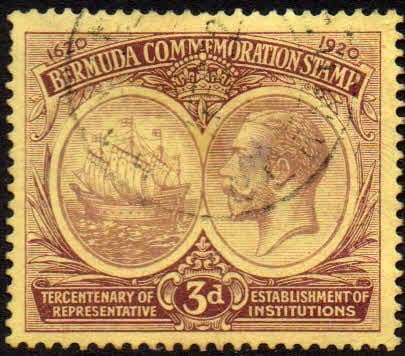 Bermuda 1920 King George V Institutions Tercentenary SG 62 Fine Used