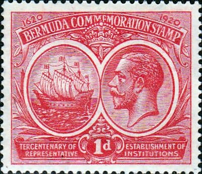 Bermuda 1920 King George V Institutions Tercentenary SG 65 Fine Mint