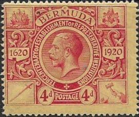 Bermuda 1921 King George V Institutions Tercentenary SG 71 Fine Mint