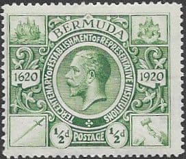 Bermuda 1921 King George V Institutions Tercentenary SG 75 Fine Mint