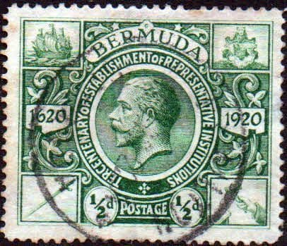 Bermuda 1921 King George V Institutions Tercentenary SG 75 Fine Used