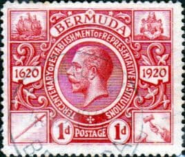Bermuda 1921 King George V Institutions Tercentenary SG 76 Fine Used