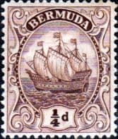 Bermuda 1922 King George V Galleon SG 76b Fine Mint