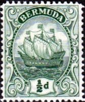 Bermuda 1922 King George V Galleon SG 77 Fine Mint