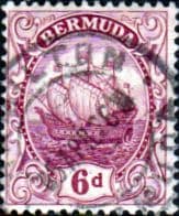 Bermuda 1922 King George V Galleon SG 86 Fine Used