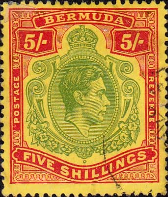 Bermuda 1938 King George VI SG 118f Kings Head Fine Used
