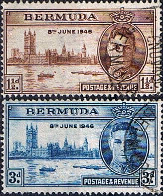 Bermuda 1946 King George VI Victory Set Fine Used