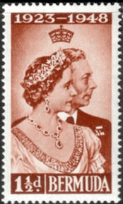 Bermuda 1948 King George VI Royal Silver Wedding SG 125 Fine Mint