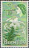 Bermuda 1953 Queen Elizabeth SG 137 Easter Lilies Fine Mint