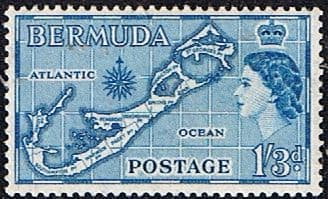 Bermuda 1953 Queen Elizabeth SG 145 Map Fine Mint