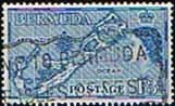 Bermuda 1953 Queen Elizabeth SG 145b Map Fine Used