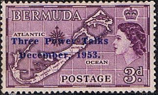 Bermuda 1953 Three Power Talks SG 152 Fine Mint