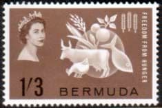 Bermuda 1963 Freedom From Hunger Fine Mint