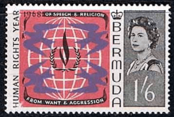 Bermuda 1968 Human Rights SG 214 Fine Mint