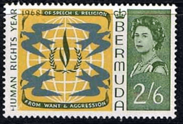Bermuda 1968 Human Rights SG 215 Fine Mint