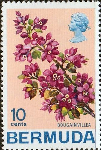 Bermuda 1970 Flowers SG 256 Bougainvillea Fine Mint