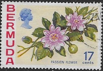 Bermuda 1970 Flowers SG 258a Passion Flower Fine Used
