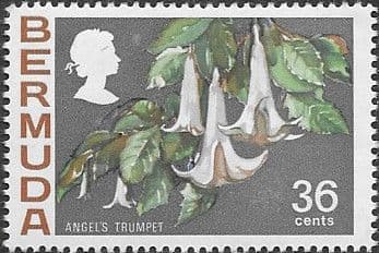 Bermuda 1970 Flowers SG 262 Angel's Trumpet Fine Mint