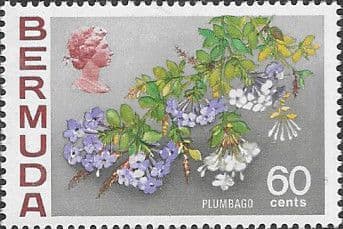 Bermuda 1970 Flowers SG 263 Plumbago Fine Mint