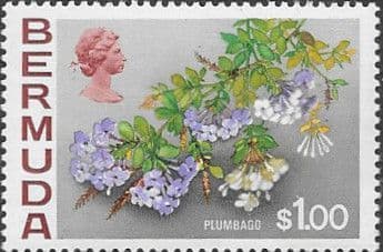Bermuda 1970 Flowers SG 263a Plumbago Fine Mint