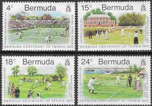 Bermuda 1973 Centenary of Lawn Tennis Set Fine Mint