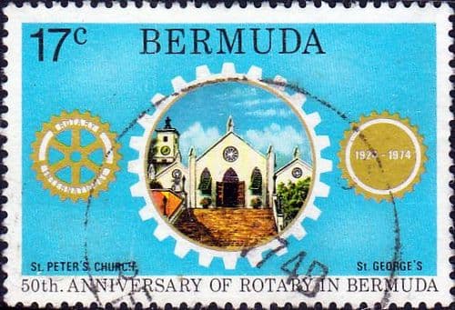 Bermuda 1974 SG 321 Rotary in Bermuda Fine Used