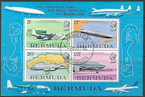 Bermuda 1975 Air-mail Service Mini Sheet Fine Used