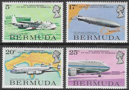 Bermuda 1975 Air-mail Service Set Fine Mint