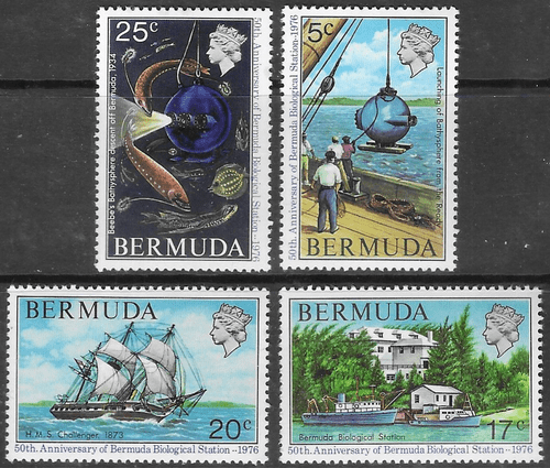 Bermuda 1976 Biological Station Set Fine Mint