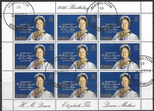 Bermuda 1980 Mothers 80th Birthday Sheetlet Fine Used