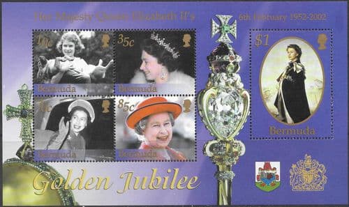 Bermuda 2002 Golden Jubilee Miniature Sheet Fine Mint