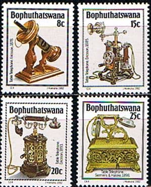 Bophuthatswana 1982 History of the Telephone Set Fine Mint