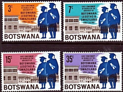 Botswana 1967 University Degrees Set Fine Mint
