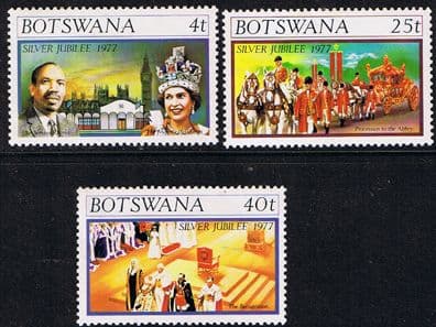 Botswana 1977 Royal Silver Jubilee Set Fine Mint
