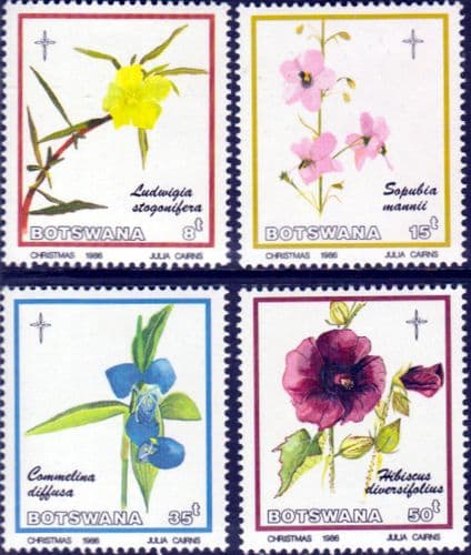 Botswana 1986 Christmas Flowers of Okavango Set Fine Mint