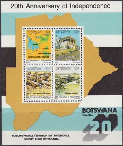 Botswana 1986 National Parks Miniature Sheet Fine Mint