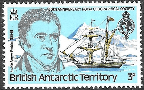 British Antarctic Terratory 1988 Anniversary of Royal Geographical Society SG 93 Fine Mint
