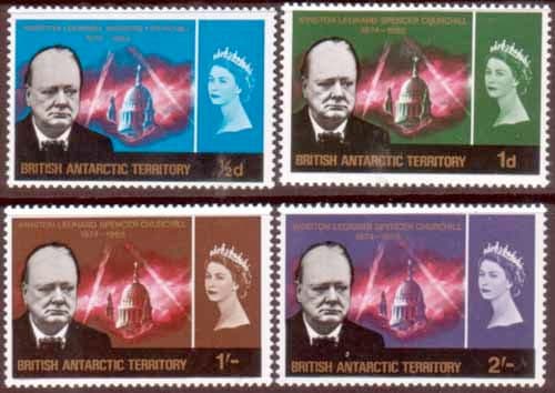 British Antarctic Territory 1966 Churchill Set Fine Mint