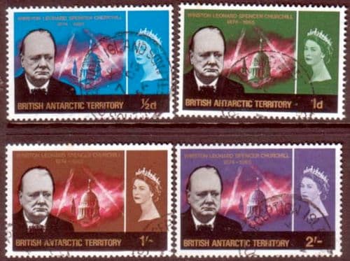 British Antarctic Territory 1966 Churchill Set Fine Used