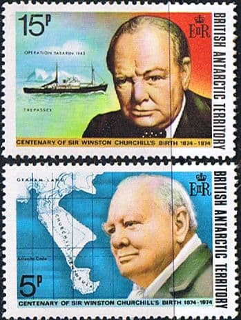 British Antarctic Territory 1974 Churchill Centenary Set Fine Mint