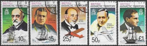 British Antarctic Territory 1975 Discoverers and Explorers Perf 12 Set Fine Used