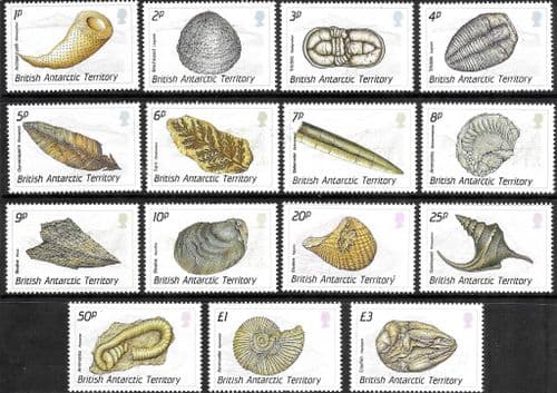 British Antarctic Territory 1990 Fossils Set Fine Mint