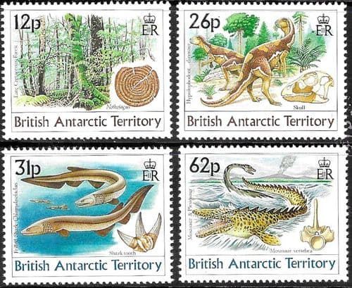 British Antarctic Territory 1991 Age of the Dinosaurs Set Fine Mint