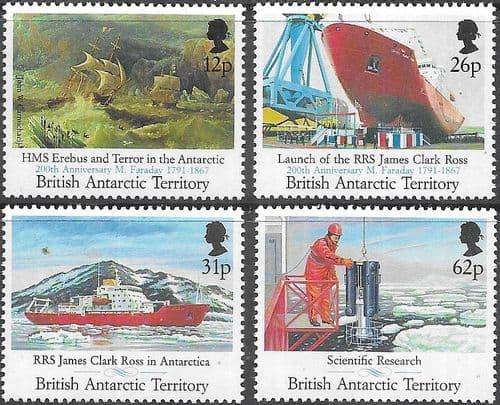 British Antarctic Territory 1991 Maiden Voyage of James Clark Ross Set Fine Mint