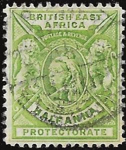 British East Africa 1896 Queen Victoria and British Lions SG 65 Fine Used