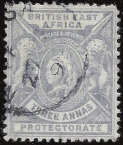 British East Africa 1896 Queen Victoria and British Lions SG 69 Fine Used